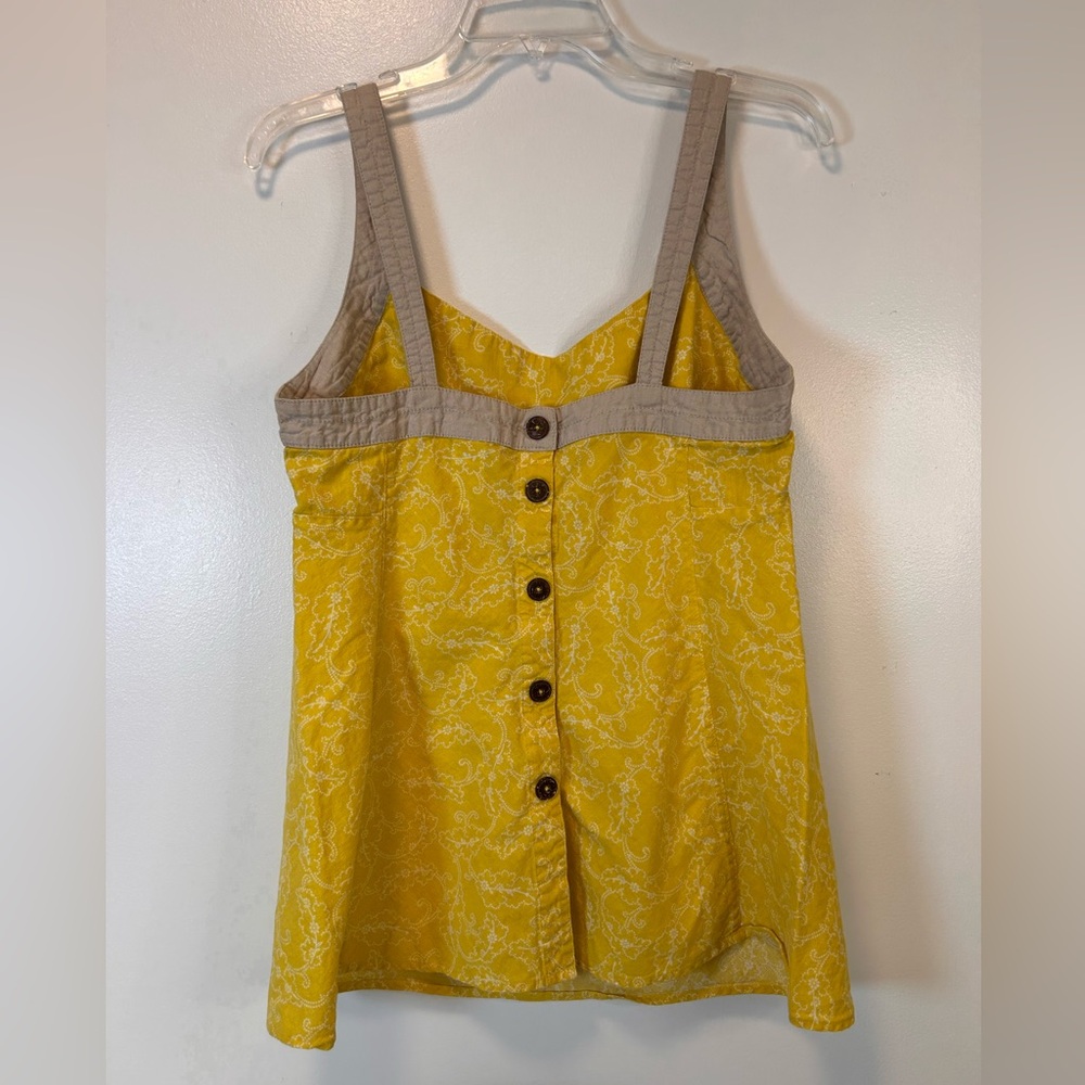 Patagonia W’s Island‎ Hemp Organic Cotton Tank Top Summertime Yellow Women’s 12 - Picture 2 of 7